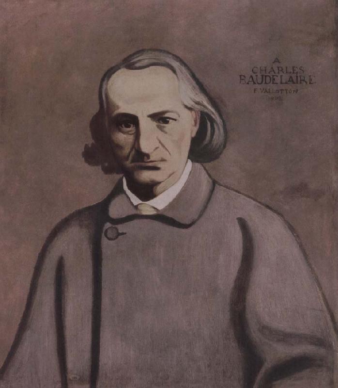Felix Vallotton Portrait decoratif of Charles Baudelaire Sweden oil painting art